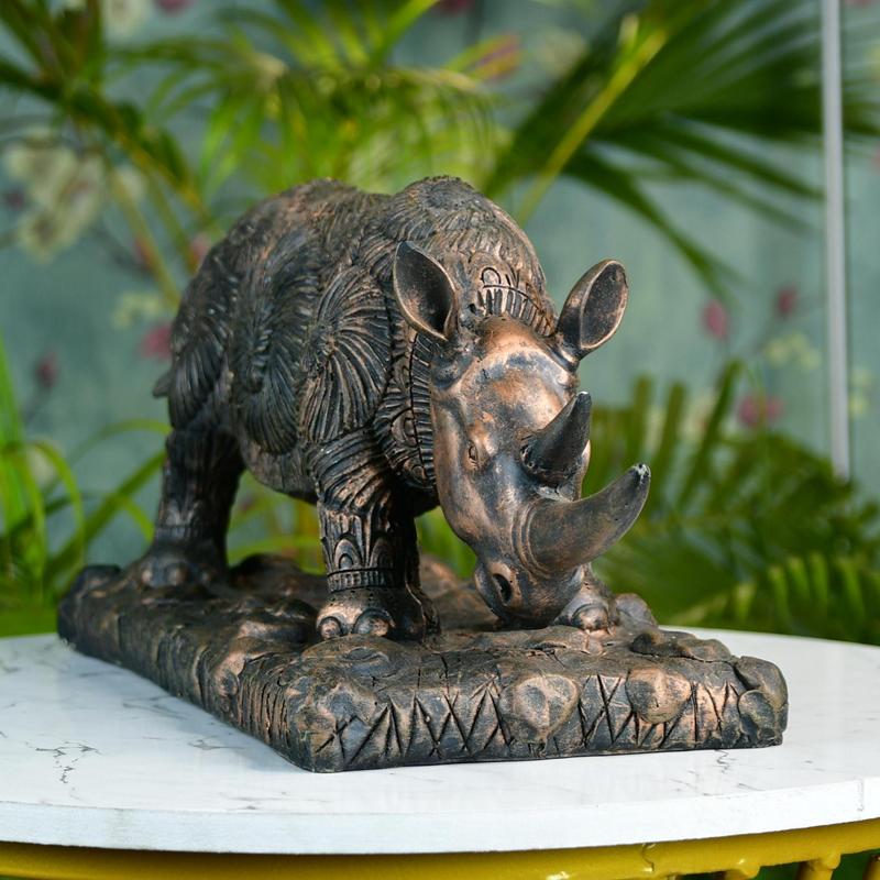 Mayii Resin Rhino Decor