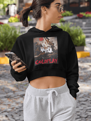 Mayii | Coldplay India Concert 2025 Special Edition Black Crop Hoodie | Concert Ready - Mayii