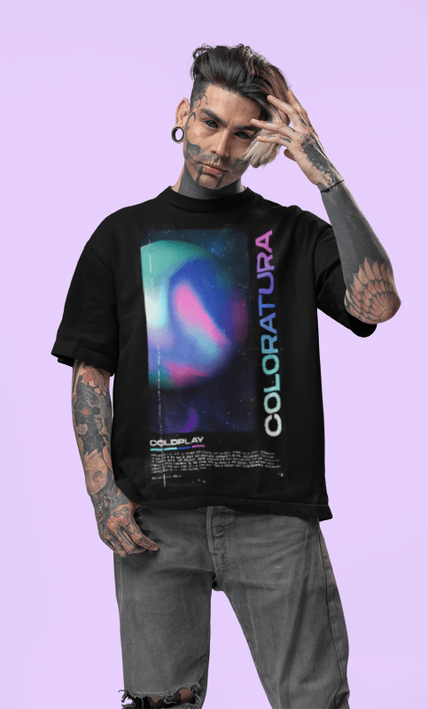 Mayii | Coldplay India Concert 2025 Special Edition Street Style Black T-Shirt | Concert Ready - Mayii