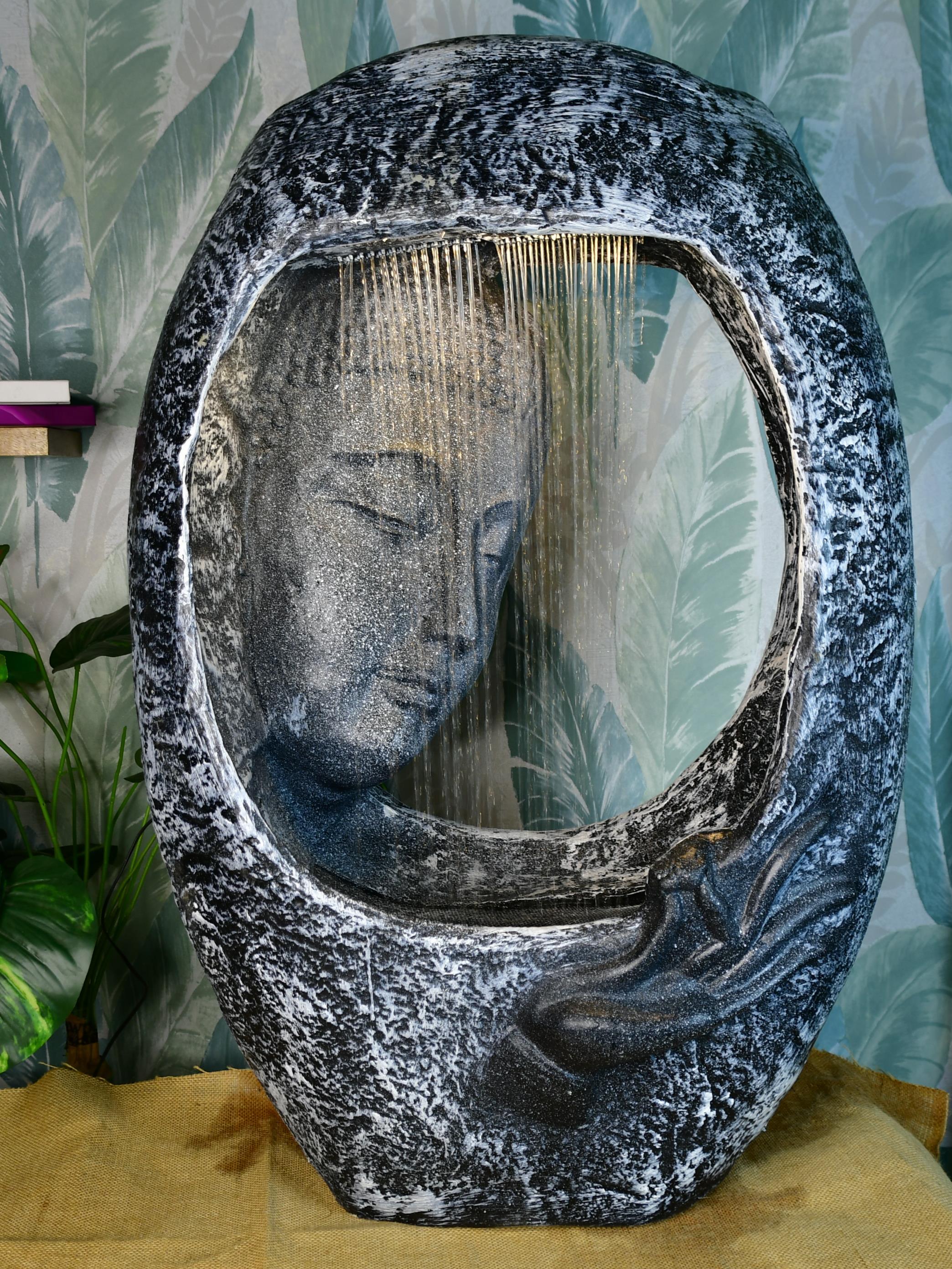 Mayii Half-Face Cave Structure Water Fountain – Unique Waterfall Feature for Trendy Home Decor & Gifts - Mayii