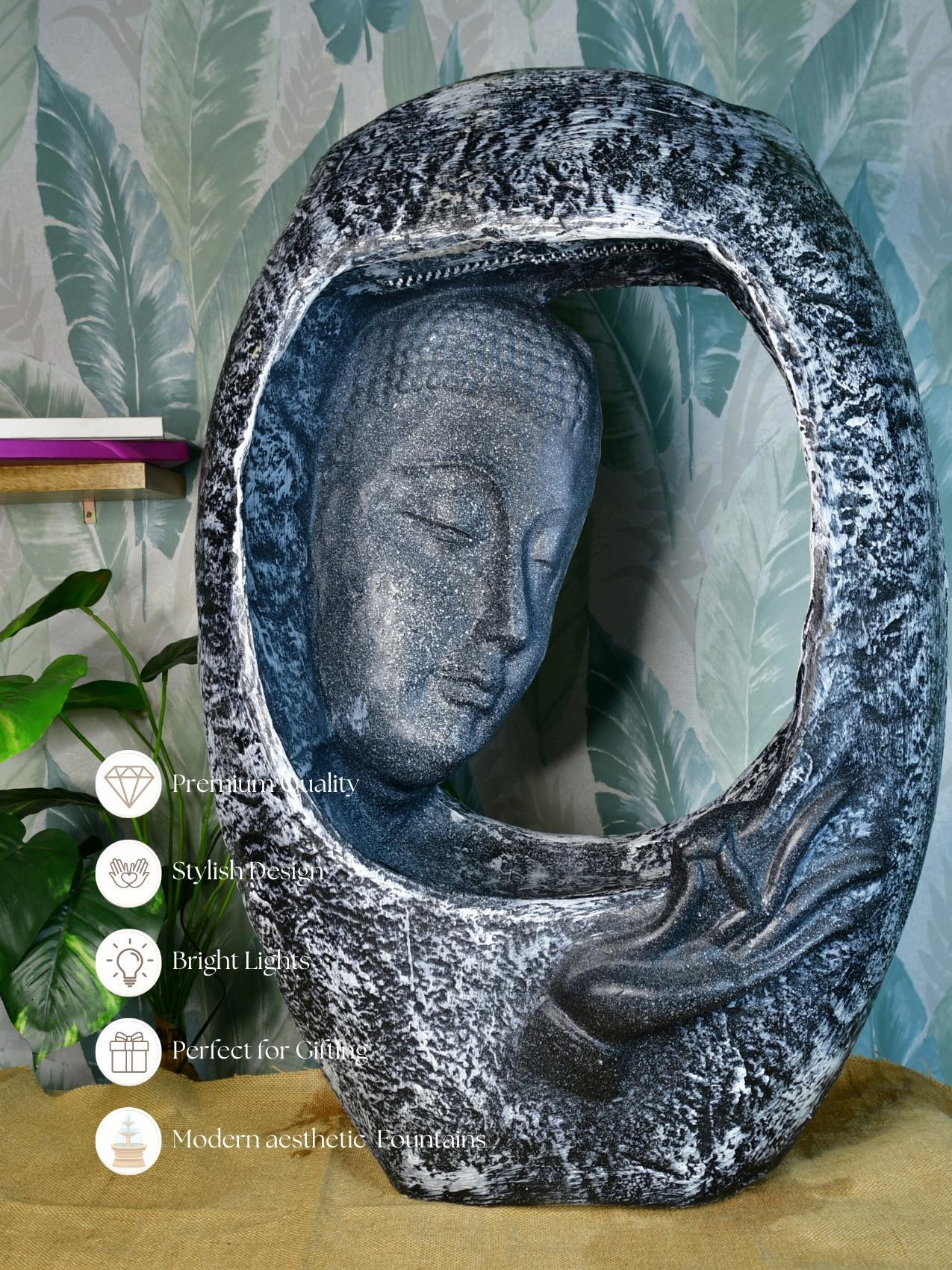 Mayii Half-Face Cave Structure Water Fountain – Unique Waterfall Feature for Trendy Home Decor & Gifts - Mayii
