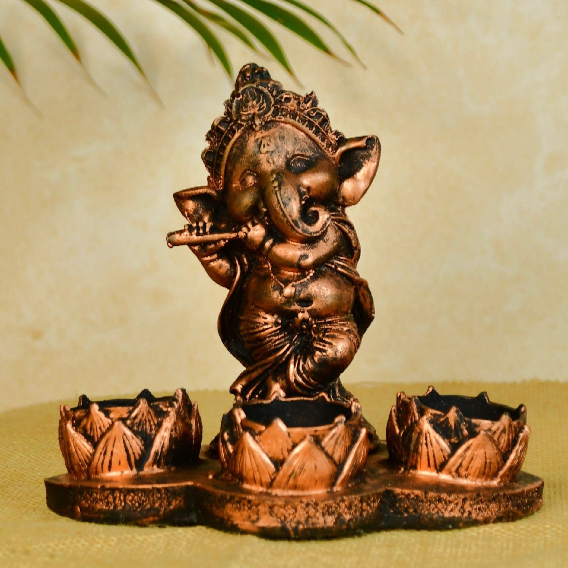 Ganesh Resin Candle Holder by Mayii - Artisan Home Decor & Showpiece