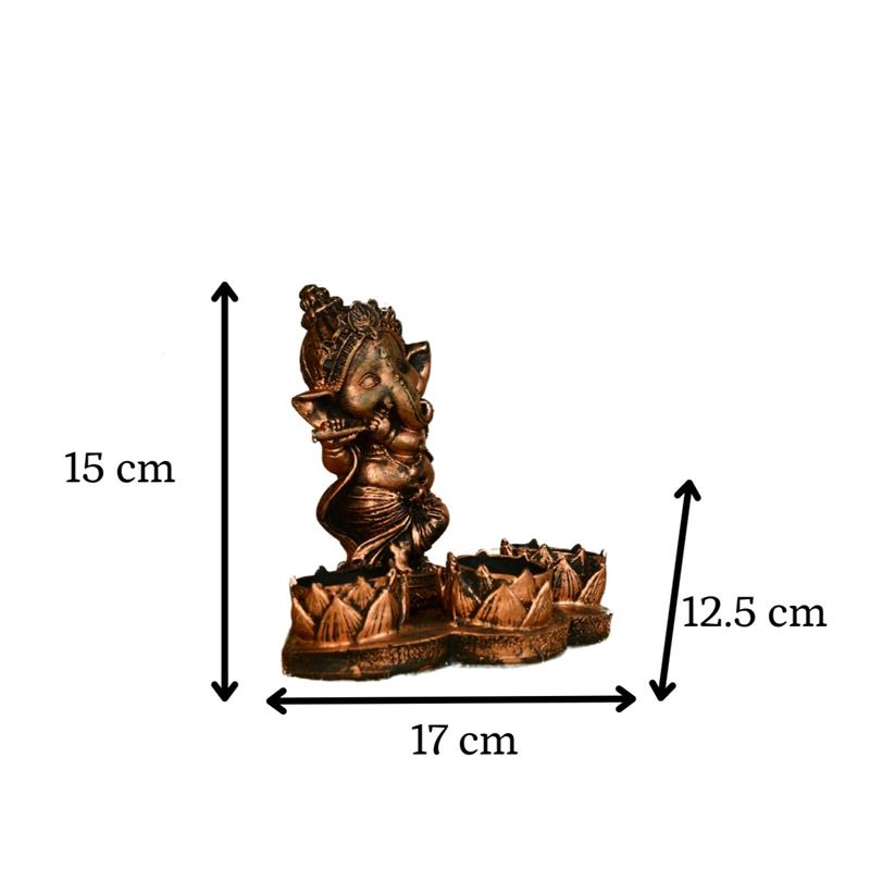 Ganesh Resin Candle Holder by Mayii - Artisan Home Decor & Showpiece