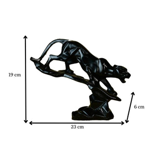 MAYII black panther decorative statue tabletop sculpture measuring 23 cm wide and 19 cm tall