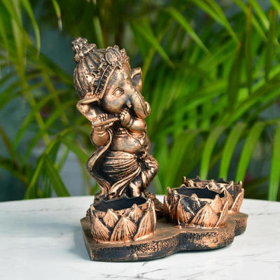Ganesh Resin Candle Holder by Mayii - Artisan Home Decor & Showpiece