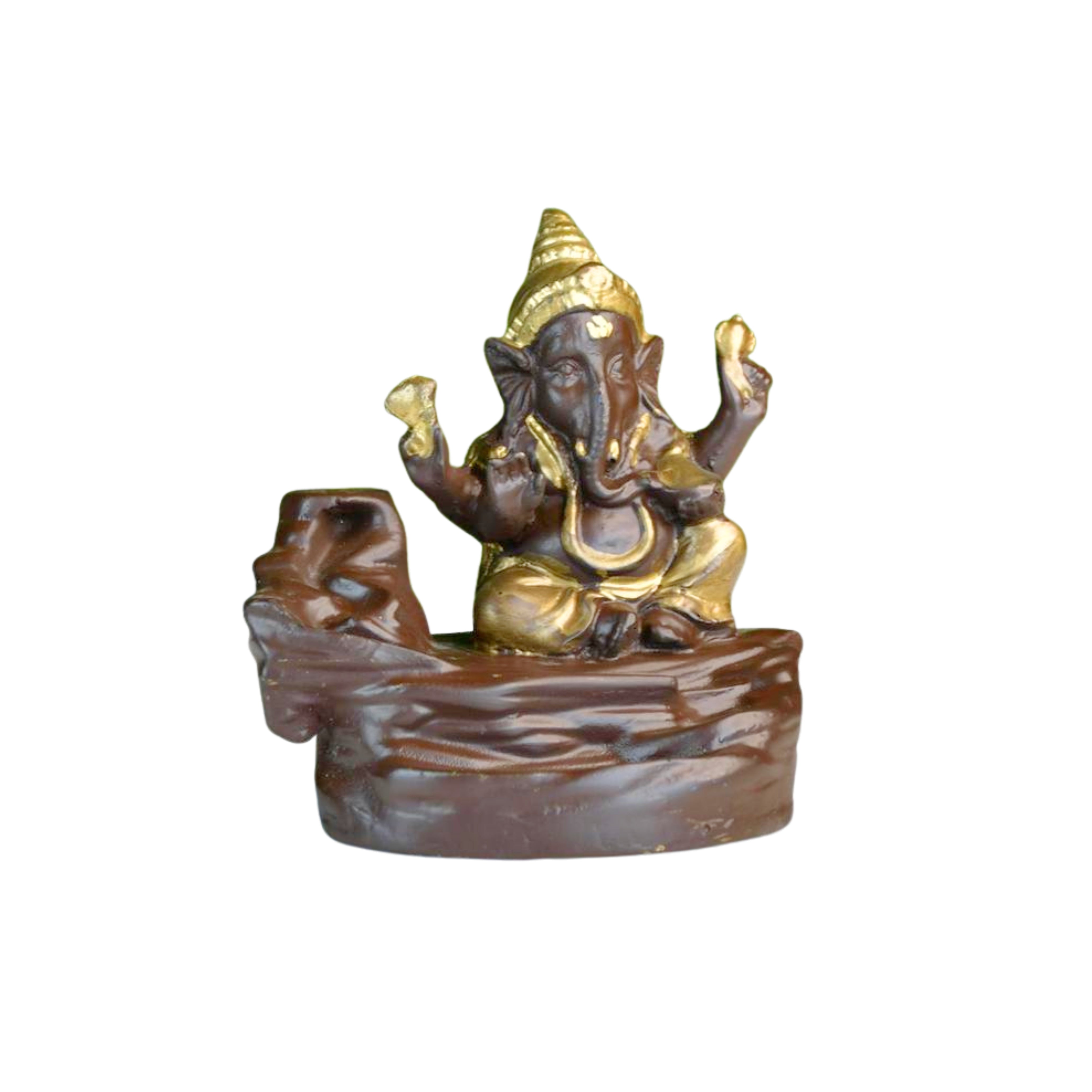 Golden Ganesh Smoke Fountain Tabletop Decor - MAYII - Mayii