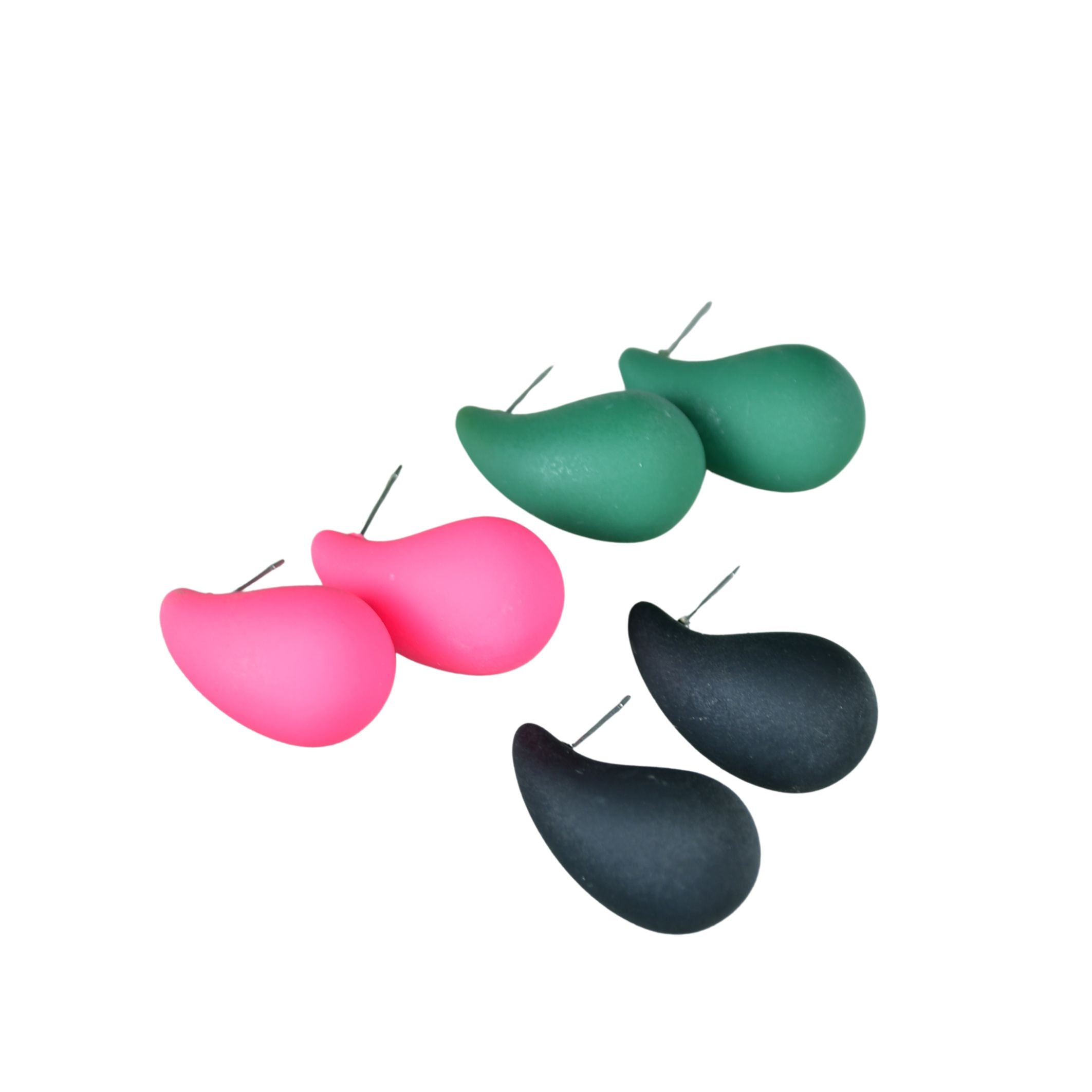 MAYII CCB Tera Drop Earrings Set Pink Green Black - One Size - Mayii - Mayii