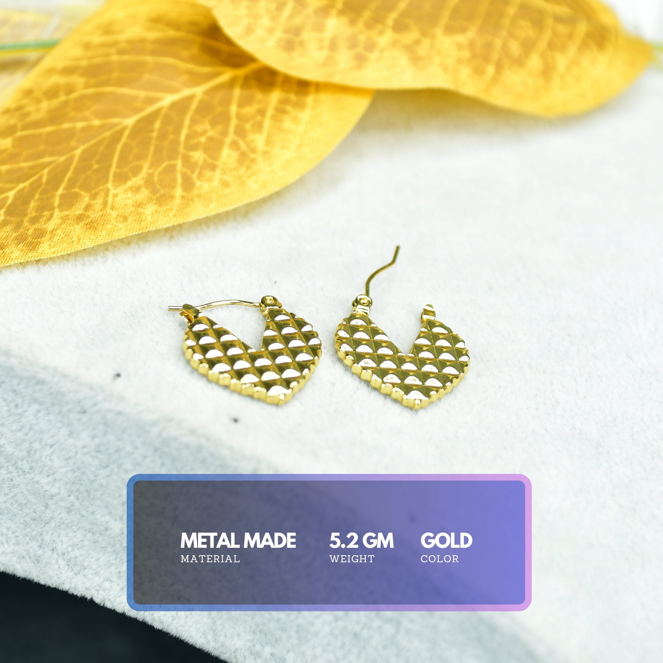 MAYII Ear Cut Petals Gold Stainless Steel Earrings - One Size - Mayii - Mayii