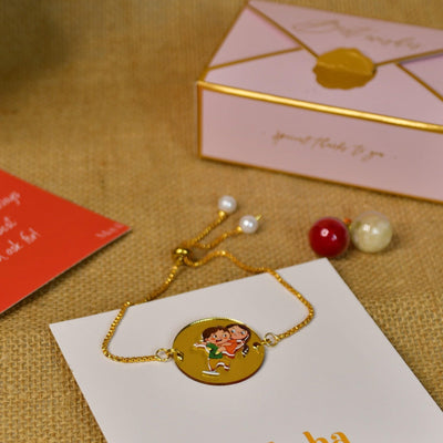 Mayii Exquisite Bhai Behen Rakhi Pack of 1 with Roli Chawal and Greeting card combo for Raksha Bandhan and Gifting