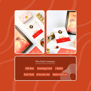 Mayii Exquisite Bhai Behen Rakhi Pack of 1 with Roli Chawal and Greeting card combo for Raksha Bandhan and Gifting - Mayii - Mayii