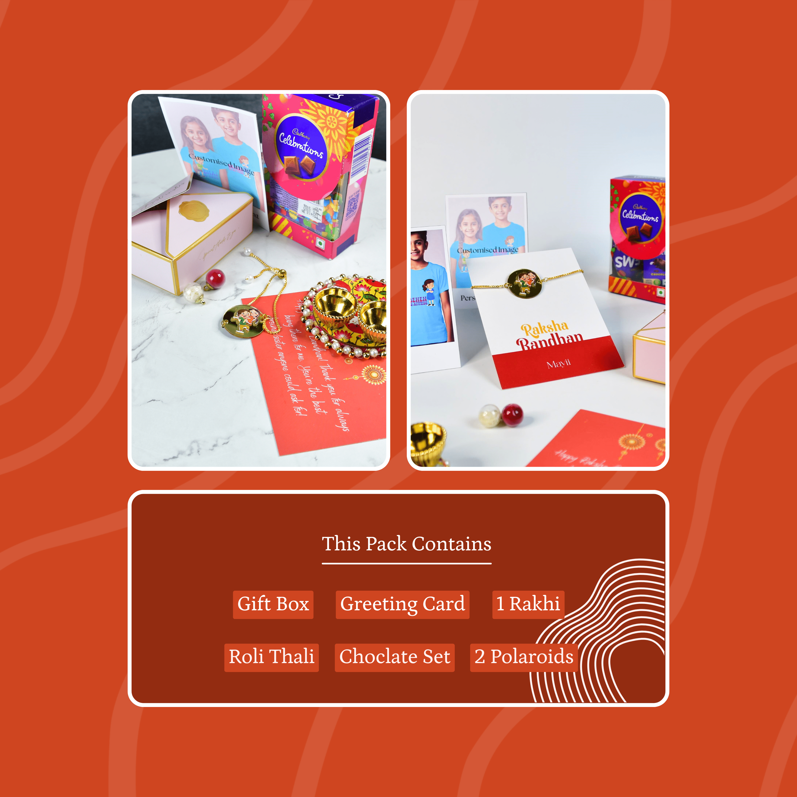 Mayii Exquisite Bhai Behen Rakhi Pack of 1 with Roli Chawal and Greeting card combo for Raksha Bandhan and Gifting - Mayii - Mayii