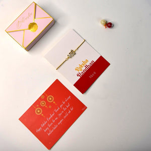 Mayii Exquisite BHAI Rakhi Pack of 1 with Roli Chawal and Greeting card combo for Raksha Bandhan and Gifting - Mayii - Mayii