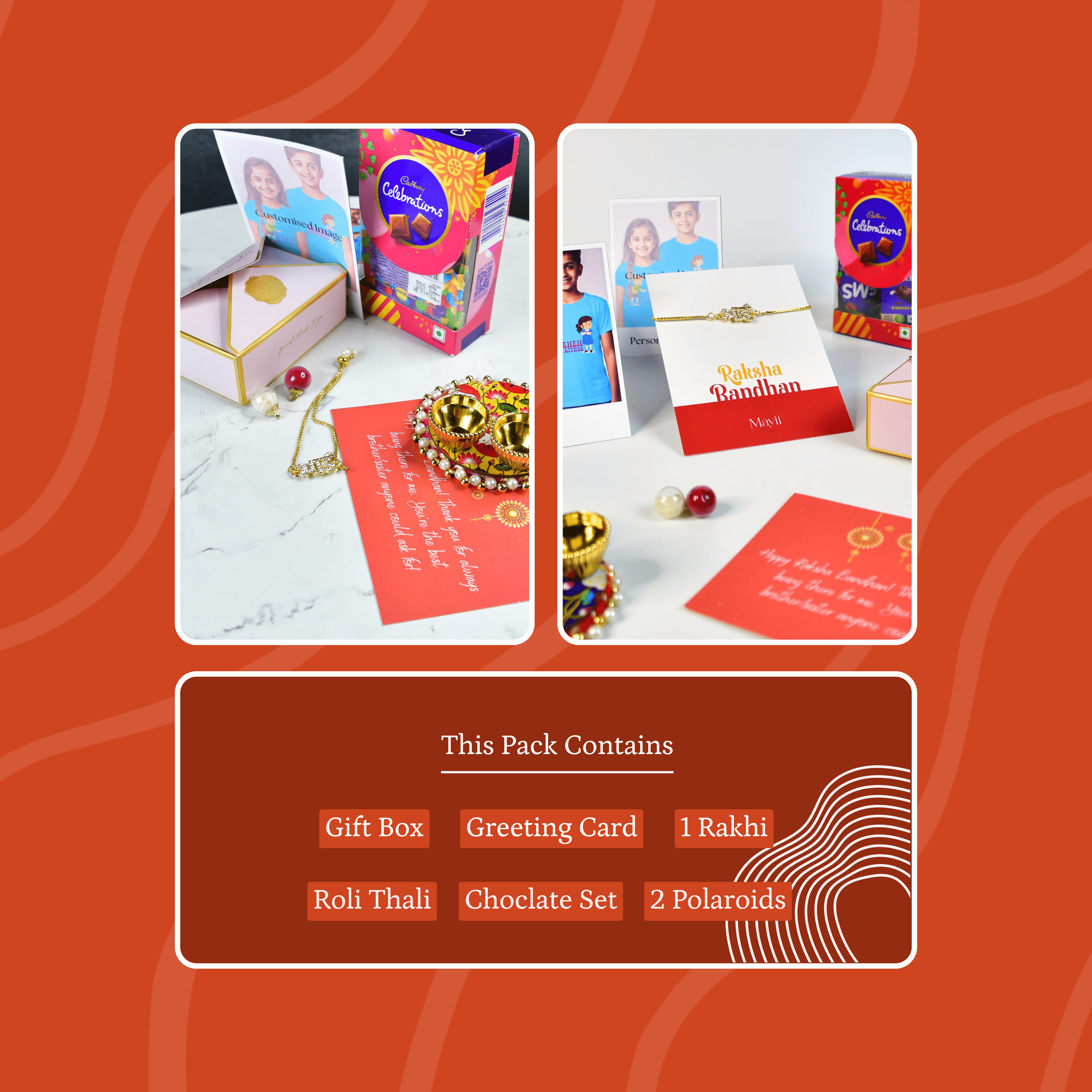 Mayii Exquisite BHAI Rakhi Pack of 1 with Roli Chawal and Greeting card combo for Raksha Bandhan and Gifting - Mayii - Mayii