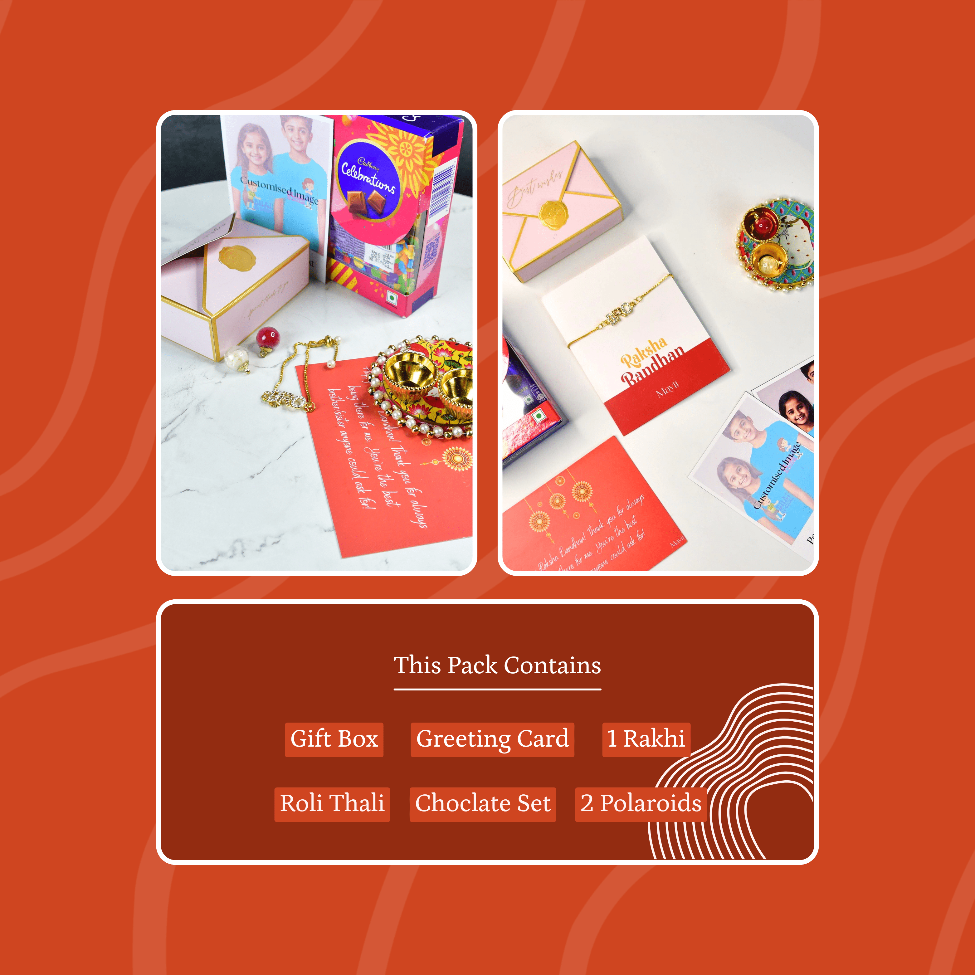 Mayii Exquisite BRO Rakhi Pack of 1 with Roli Chawal and Greeting card combo for Raksha Bandhan and Gifting - Mayii - Mayii