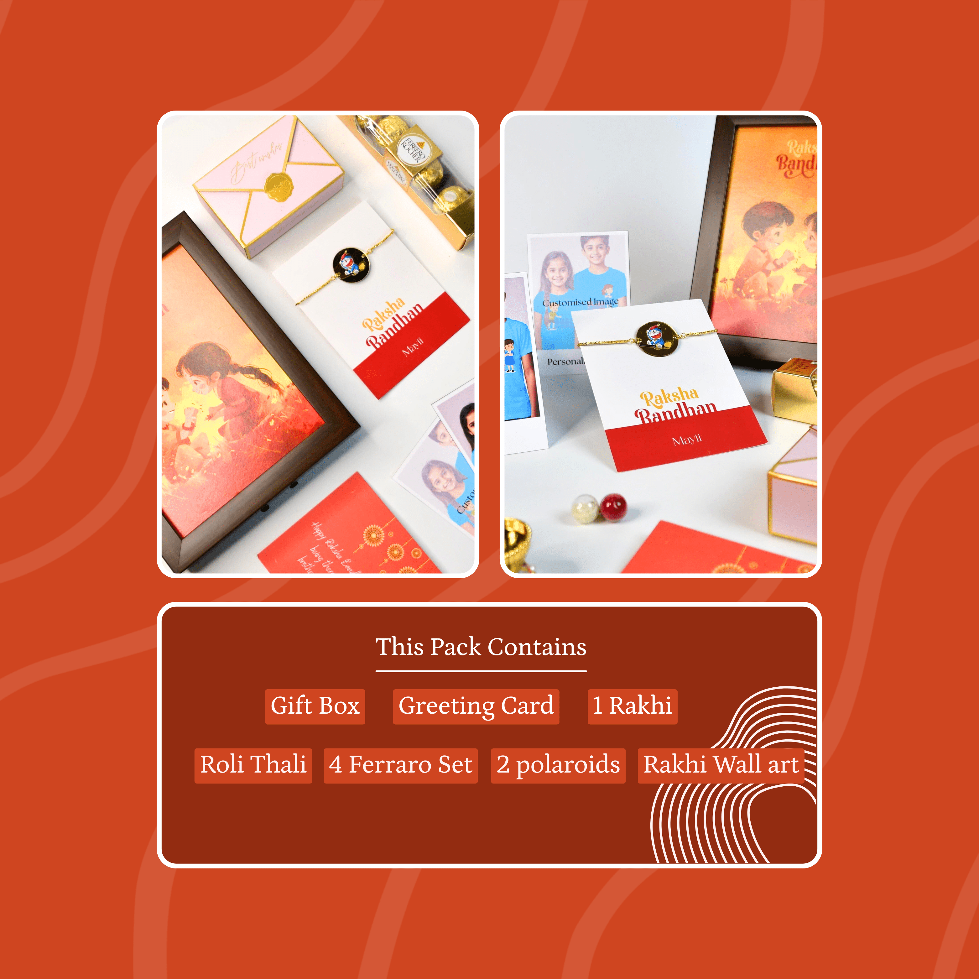 Mayii Exquisite Doraemon Rakhi Pack of 1 with Roli Chawal and Greeting card combo for Raksha Bandhan and Gifting - Mayii - Mayii