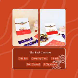Mayii Exquisite Grey Ganesha Rakhi Pack of 1 with Roli Chawal and Greeting card combo for Raksha Bandhan and Gifting - Mayii - Mayii