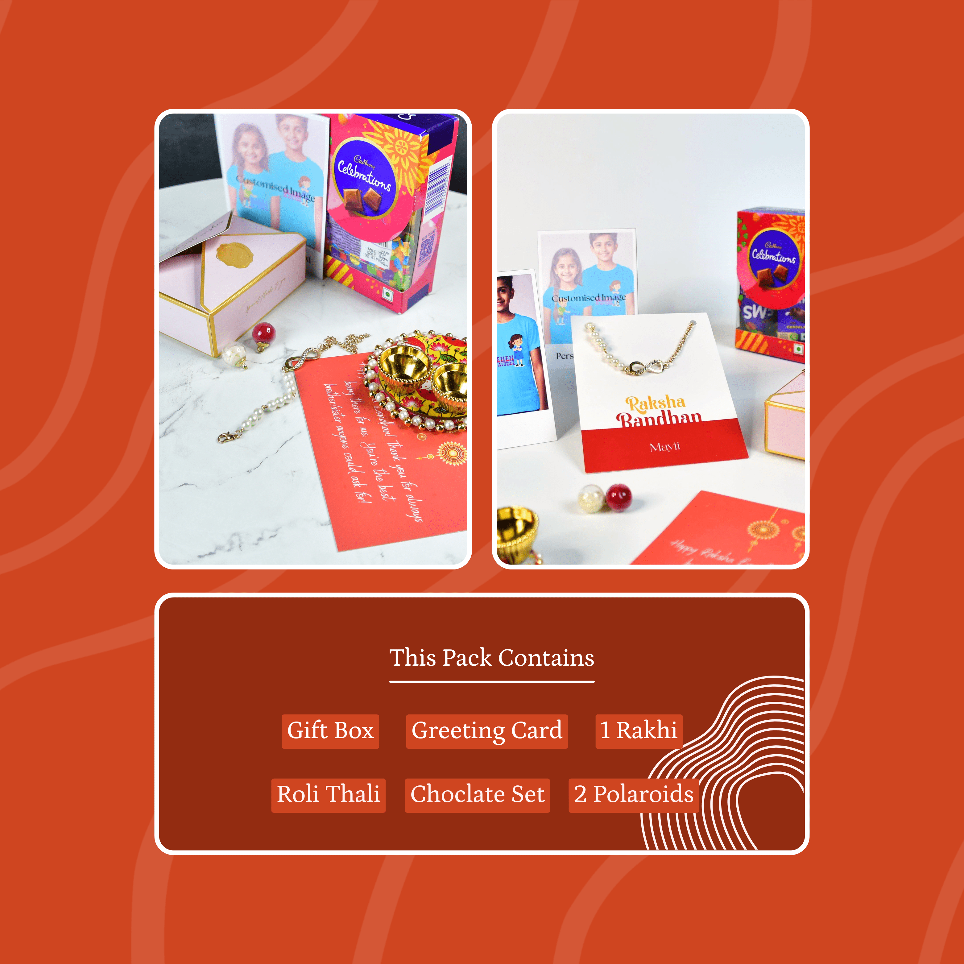 Mayii Exquisite Infinite Rakhi Pack of 1 with Roli Chawal and Greeting card combo for Raksha Bandhan and Gifting - Mayii - Mayii