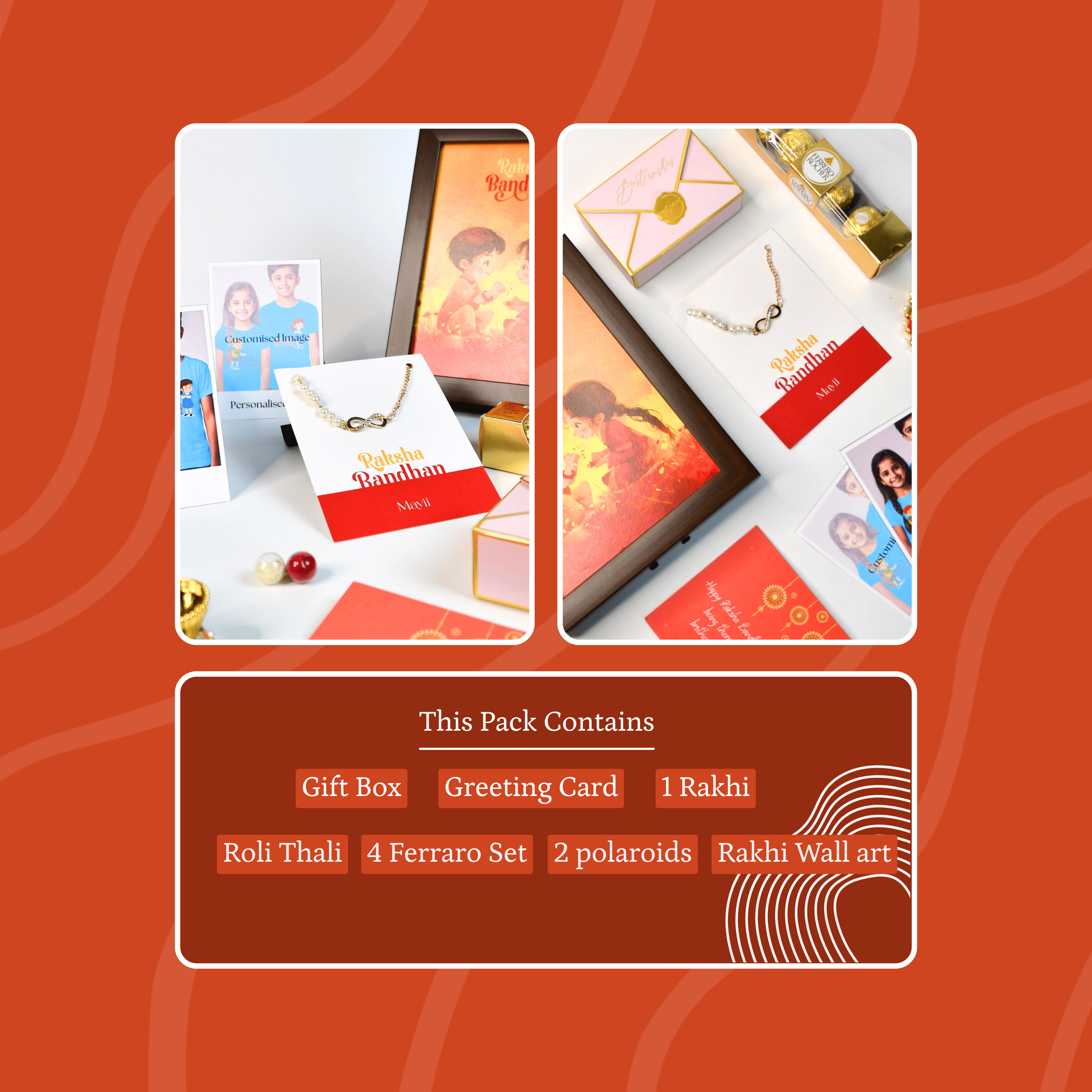 Mayii Exquisite Infinite Rakhi Pack of 1 with Roli Chawal and Greeting card combo for Raksha Bandhan and Gifting - Mayii - Mayii