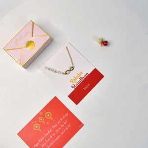 Mayii Exquisite Infinite Rakhi Pack of 1 with Roli Chawal and Greeting card combo for Raksha Bandhan and Gifting - Mayii - Mayii