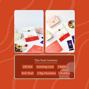 Mayii Exquisite Peacock Rakhi Pack of 1 with Roli Chawal and Greeting card combo for Raksha Bandhan and Gifting - Mayii - Mayii