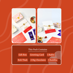 Mayii Exquisite Pearl Rakhi Pack of 1 with Roli Chawal and Greeting card combo for Raksha Bandhan and Gifting - Mayii - Mayii