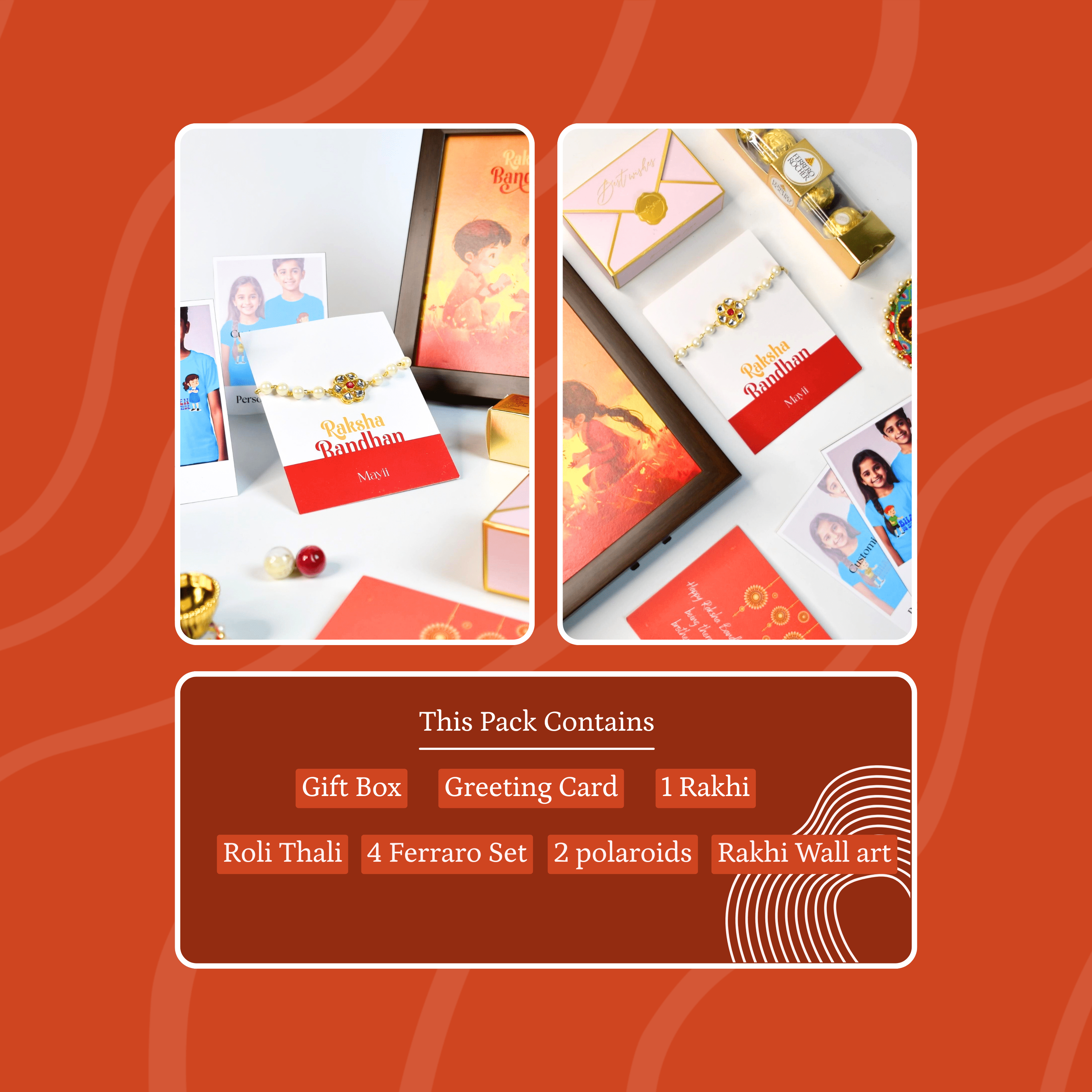 Mayii Exquisite Pearl Rakhi Pack of 1 with Roli Chawal and Greeting card combo for Raksha Bandhan and Gifting - Mayii - Mayii