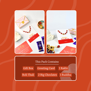 Mayii Exquisite Red Beads Rakhi Pack of 1 with Roli Chawal and Greeting card combo for Raksha Bandhan and Gifting - Mayii - Mayii