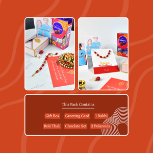 Mayii Exquisite Red Beads Rakhi Pack of 1 with Roli Chawal and Greeting card combo for Raksha Bandhan and Gifting - Mayii - Mayii