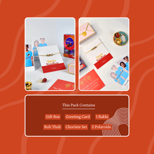 Mayii Exquisite Tri Red Green Rakhi Pack of 1 with Roli Chawal and Greeting card combo for Raksha Bandhan and Gifting - Mayii - Mayii