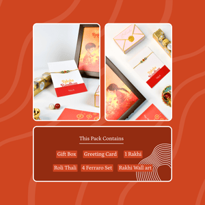Mayii Exquisite Tri Red Green Rakhi Pack of 1 with Roli Chawal and Greeting card combo for Raksha Bandhan and Gifting - Mayii - Mayii