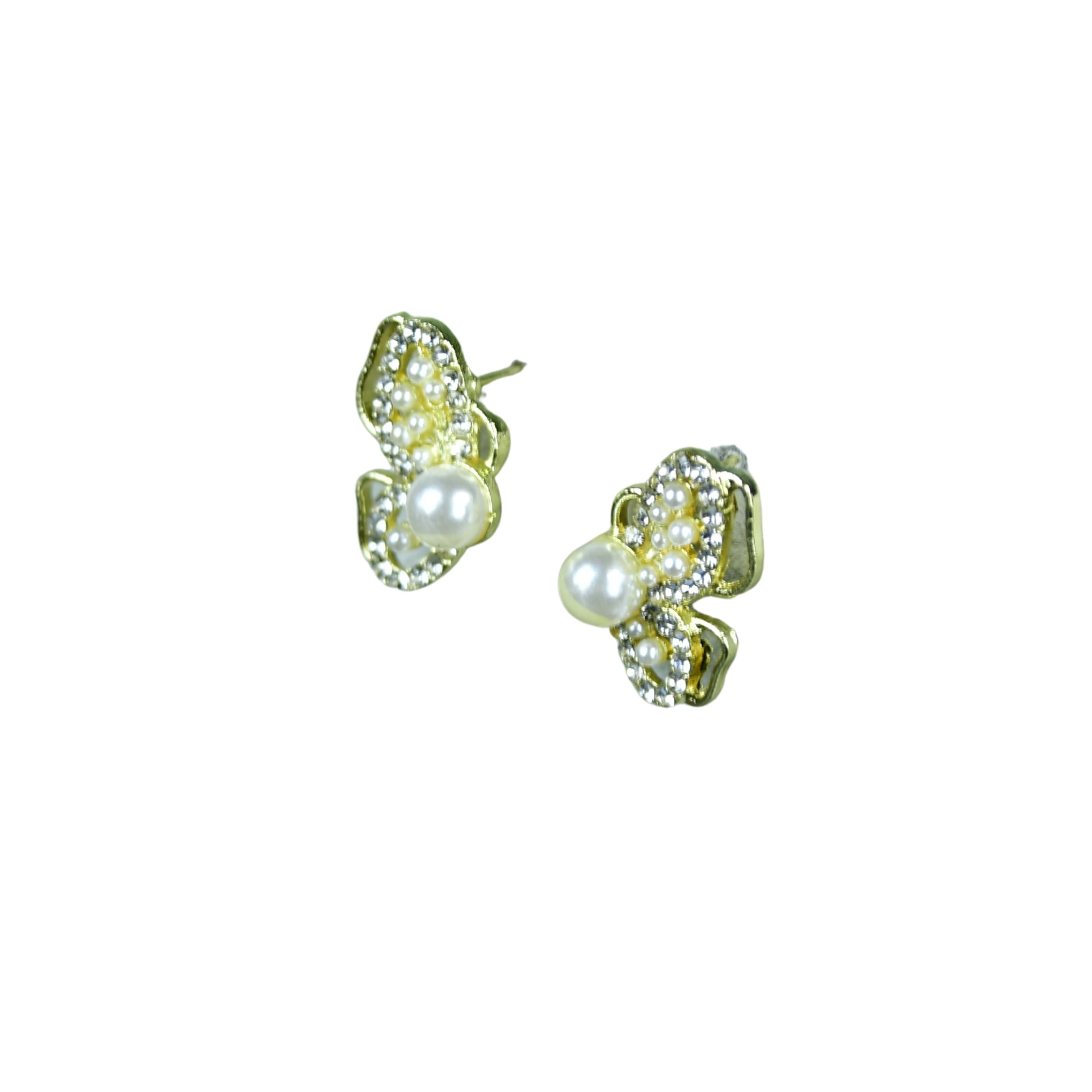 MAYII Floral Bead Gold Stainless Steel Earrings - One Size - Mayii - Mayii