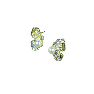 MAYII Floral Bead Gold Stainless Steel Earrings - One Size - Mayii - Mayii