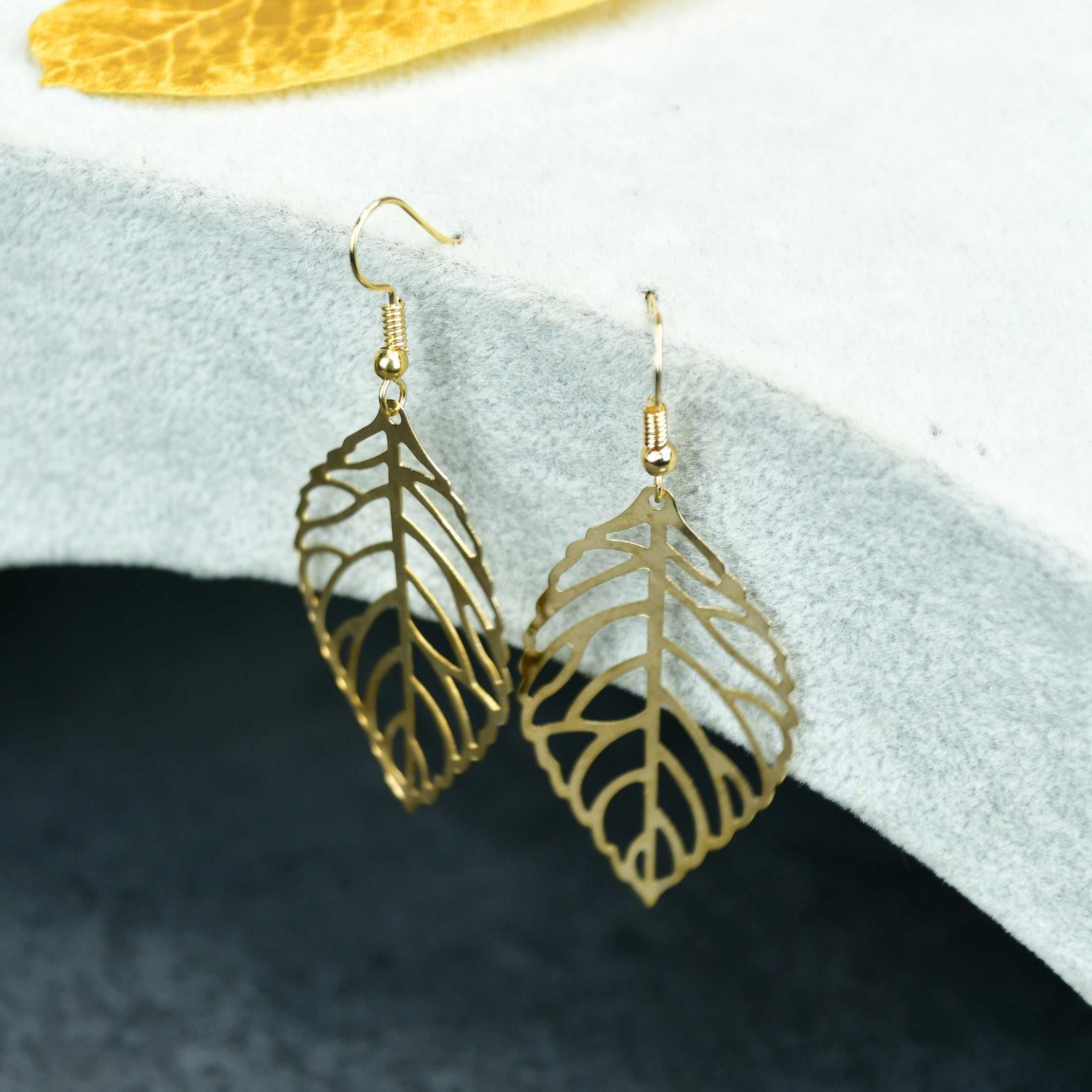 MAYII Floral Net Gold Stainless Steel Earrings - One Size - Mayii - Mayii