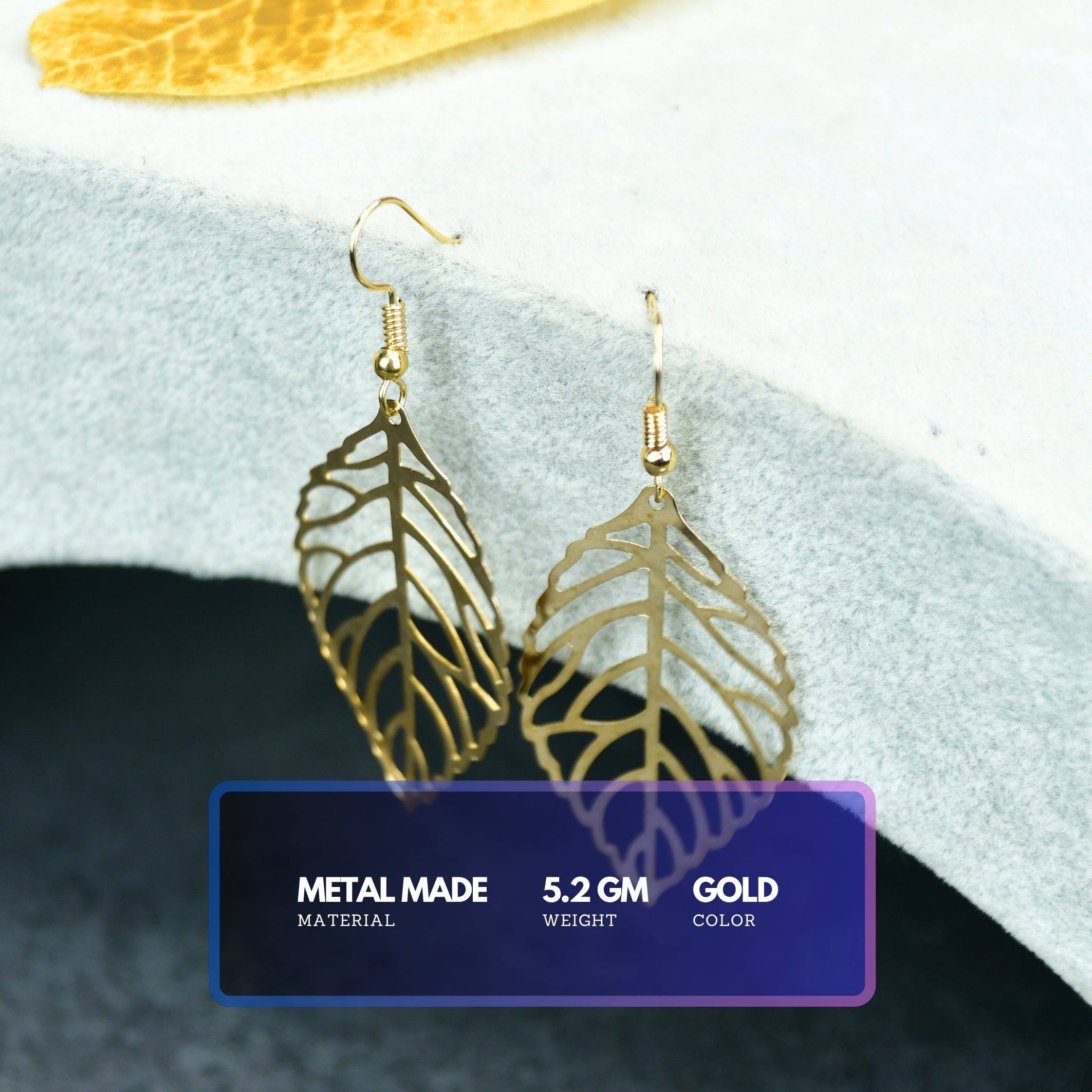 MAYII Floral Net Gold Stainless Steel Earrings - One Size - Mayii - Mayii