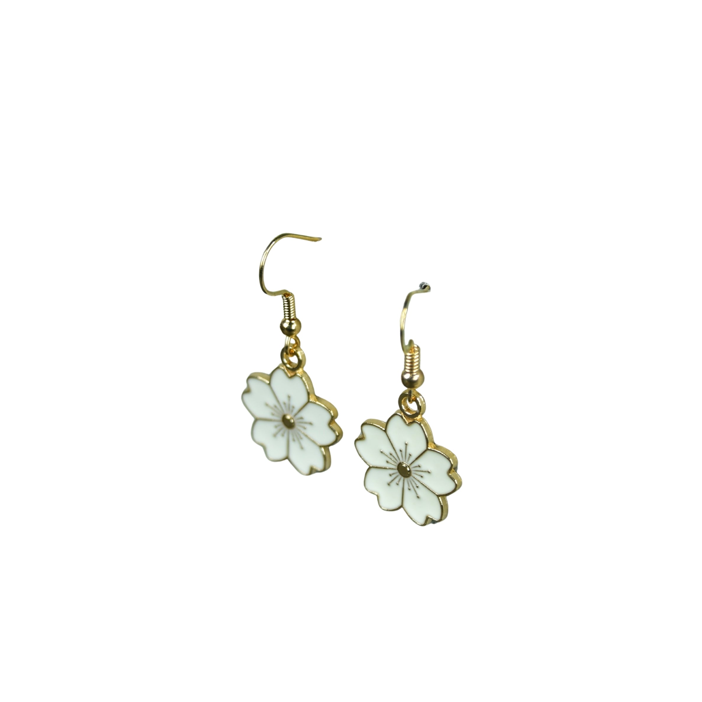 MAYII Floral White Gold Stainless Steel Earrings - One Size - Mayii - Mayii