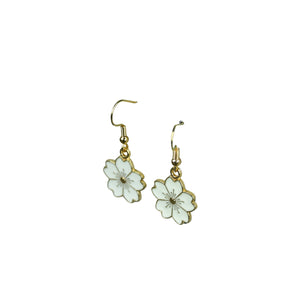 MAYII Floral White Gold Stainless Steel Earrings - One Size - Mayii - Mayii