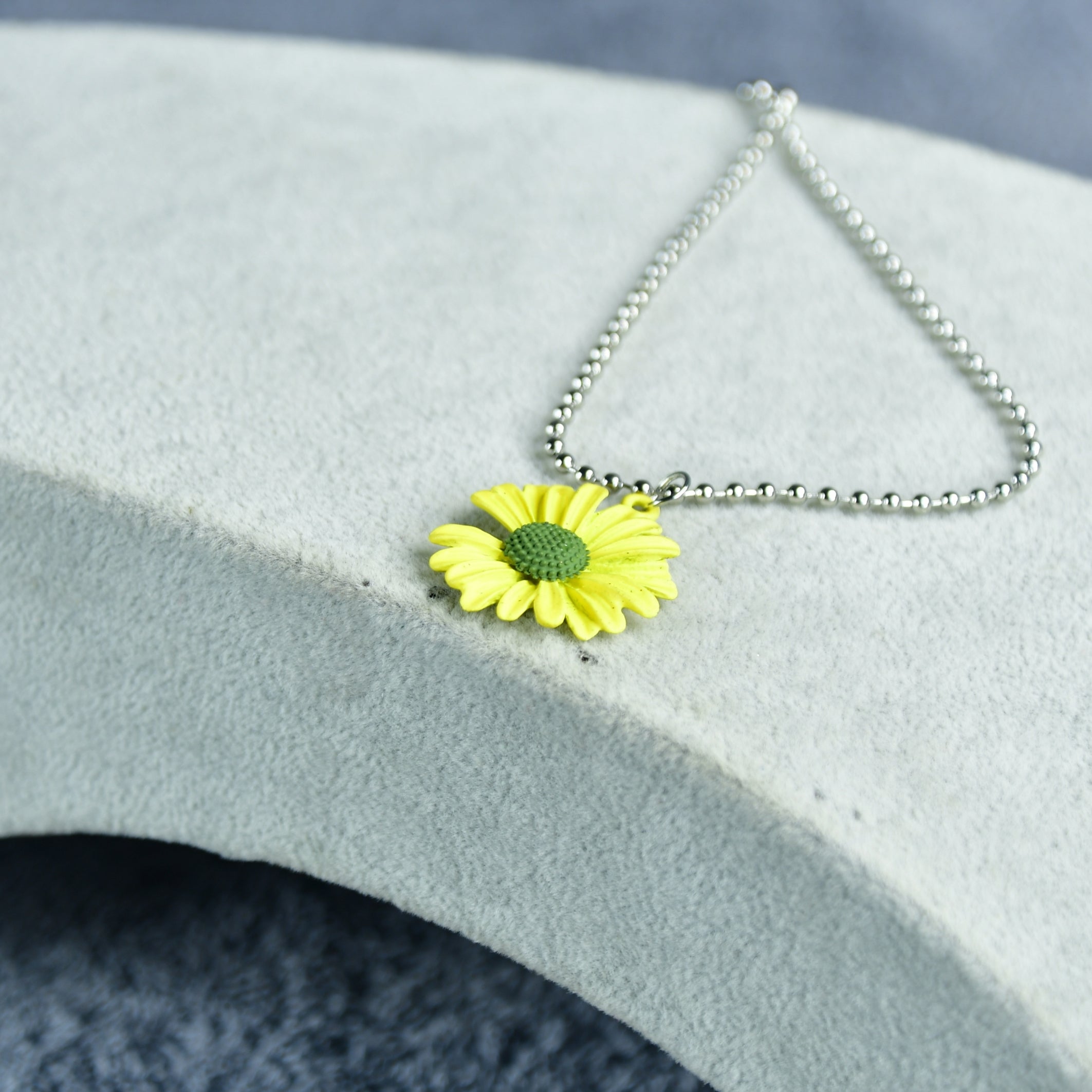 Mayii Flower Pendant Necklace Silver and Yellow Stainless Steel - One Size - Mayii - Mayii