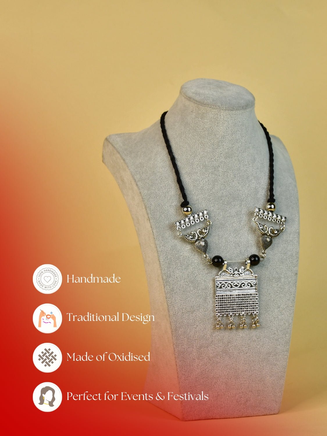 Mayii German Silver Choker: Handcrafted Peacock Design - Mayii - Mayii