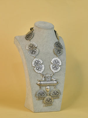 Mayii German Silver Ganesha Necklace – Handcrafted Religious Art - Mayii - Mayii