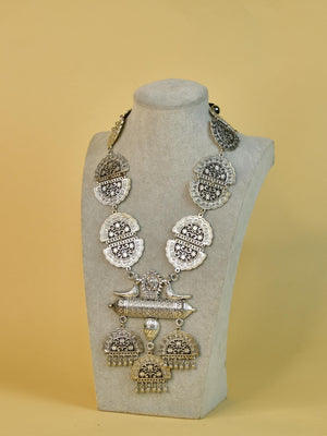 Mayii German Silver Ganesha Necklace – Handcrafted Religious Art - Mayii - Mayii