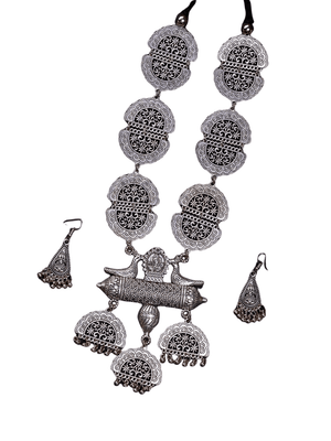 Mayii German Silver Ganesha Necklace – Handcrafted Religious Art - Mayii - Mayii