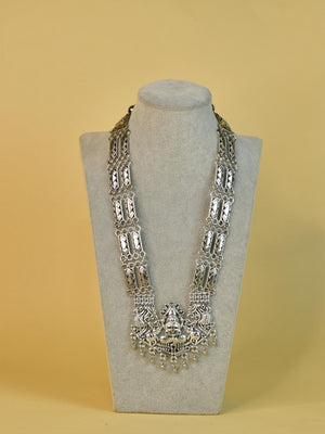 Mayii German Silver Necklace: Handcrafted God & Peacock Design - Mayii - Mayii