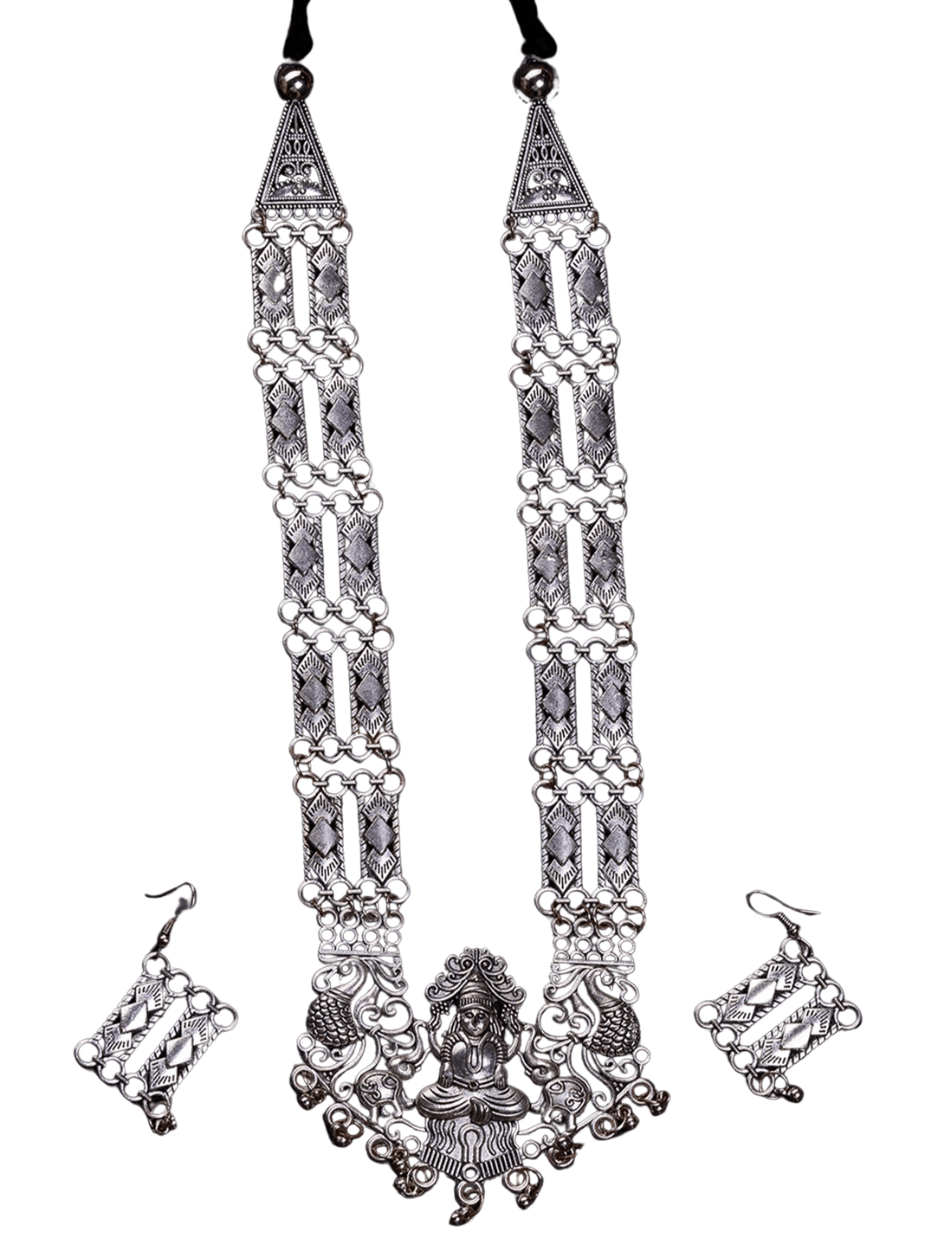 Mayii German Silver Necklace: Handcrafted God & Peacock Design - Mayii - Mayii