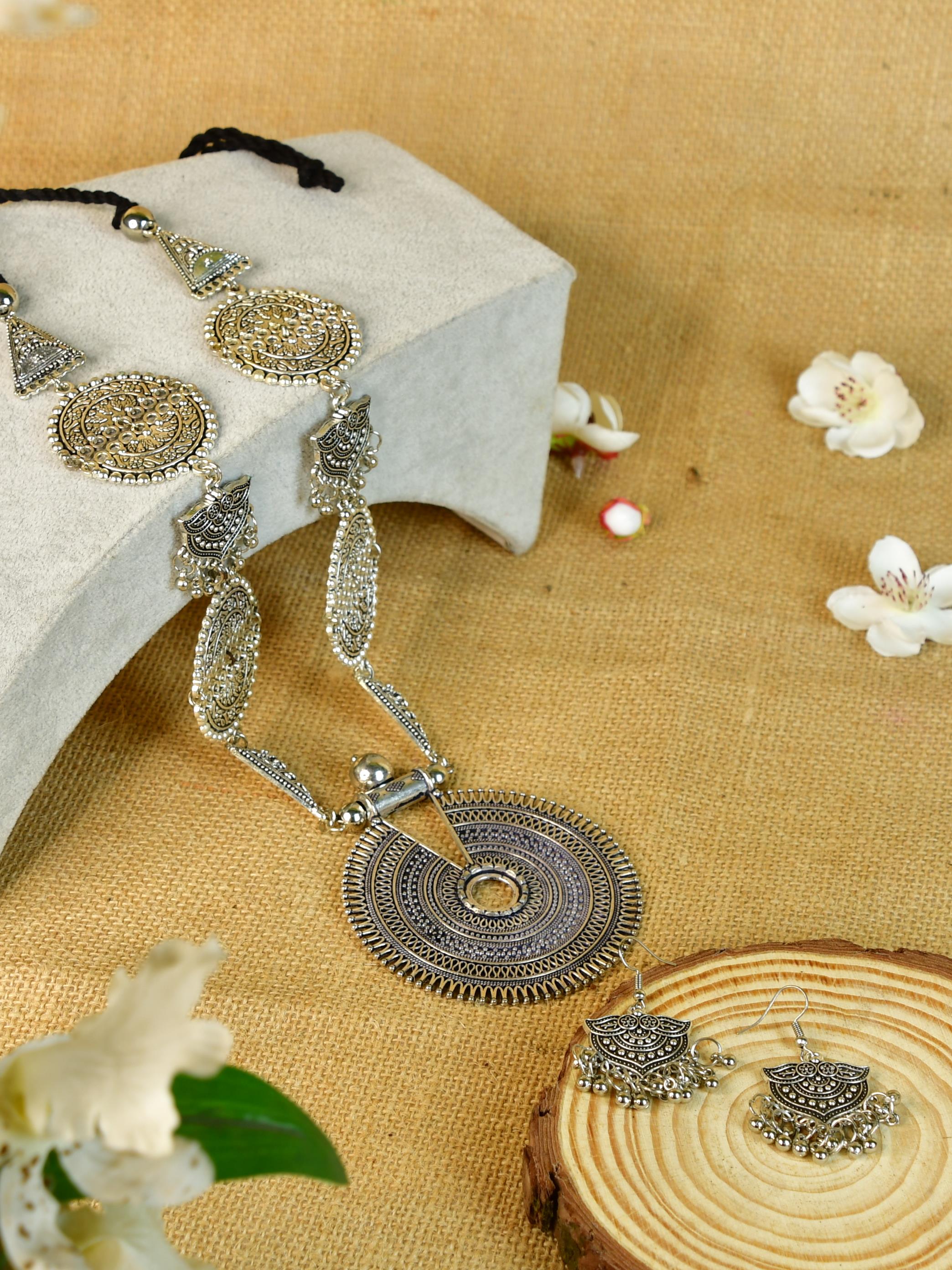 Mayii German Silver Necklace: Handcrafted Mandala Design - Mayii - Mayii