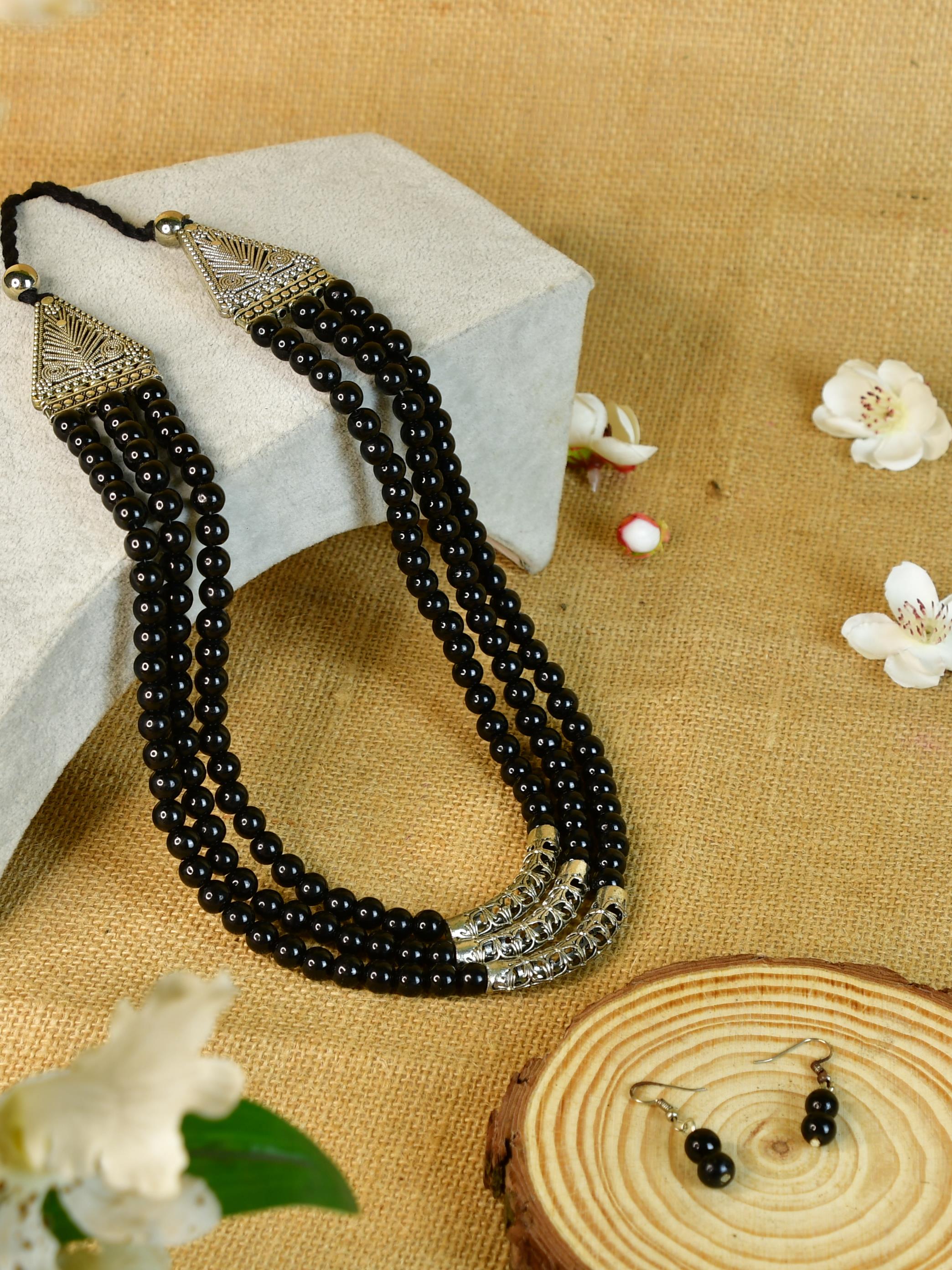Mayii German Silver Necklace: Handcrafted Three - Strand Design - Mayii - Mayii