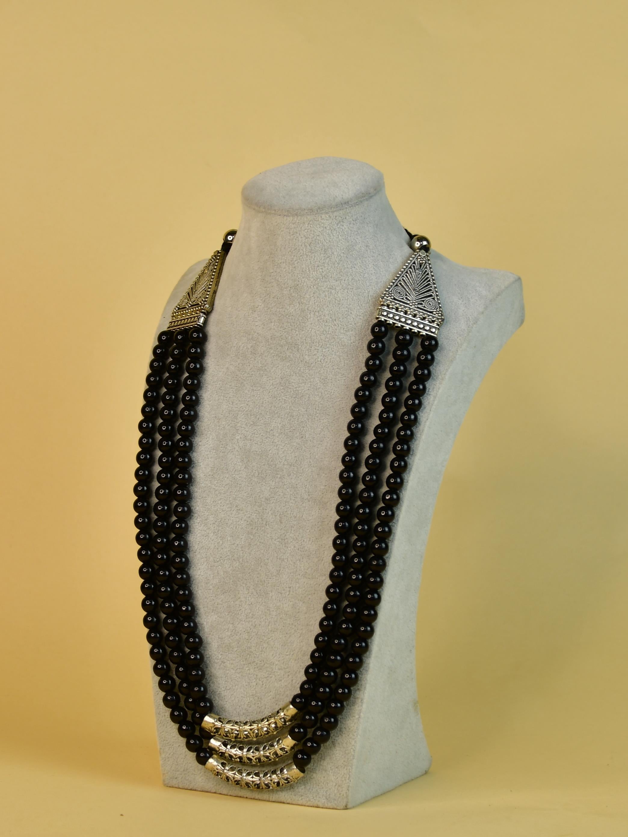 Mayii German Silver Necklace: Handcrafted Three - Strand Design - Mayii - Mayii