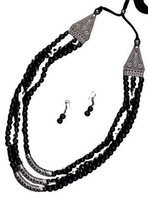 Mayii German Silver Necklace: Handcrafted Three - Strand Design - Mayii - Mayii
