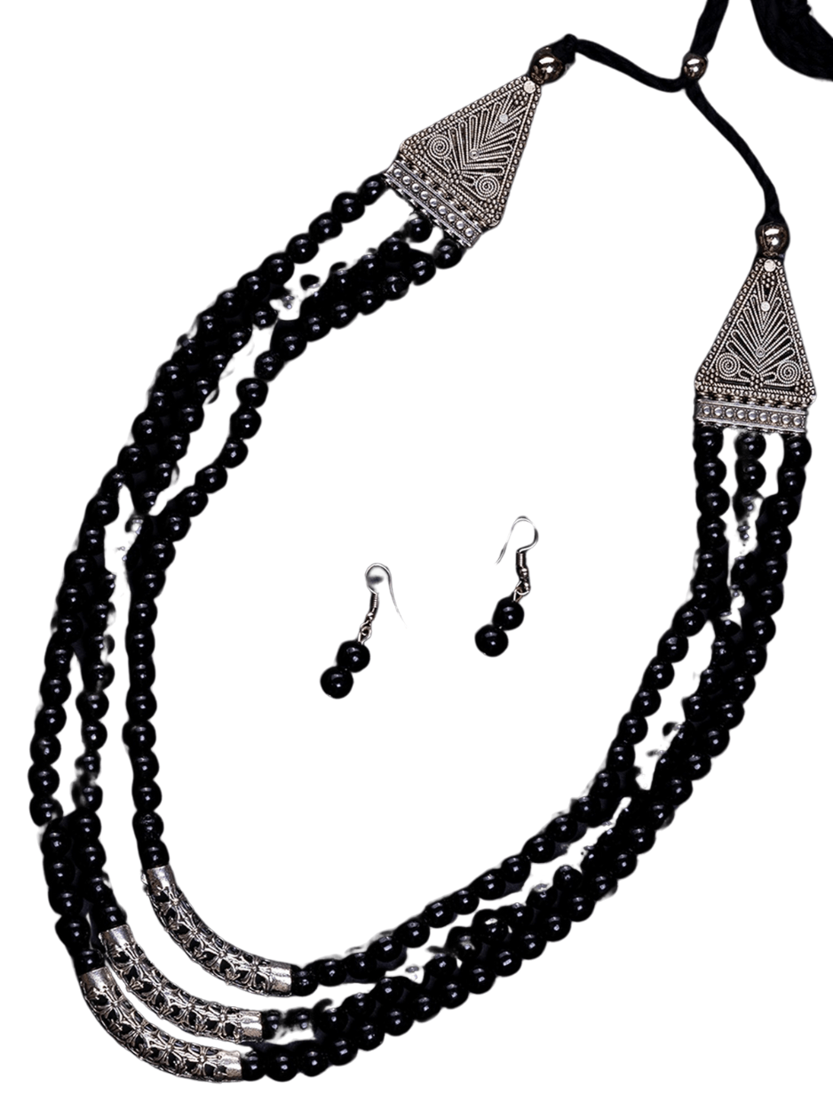 Mayii German Silver Necklace: Handcrafted Three - Strand Design - Mayii - Mayii