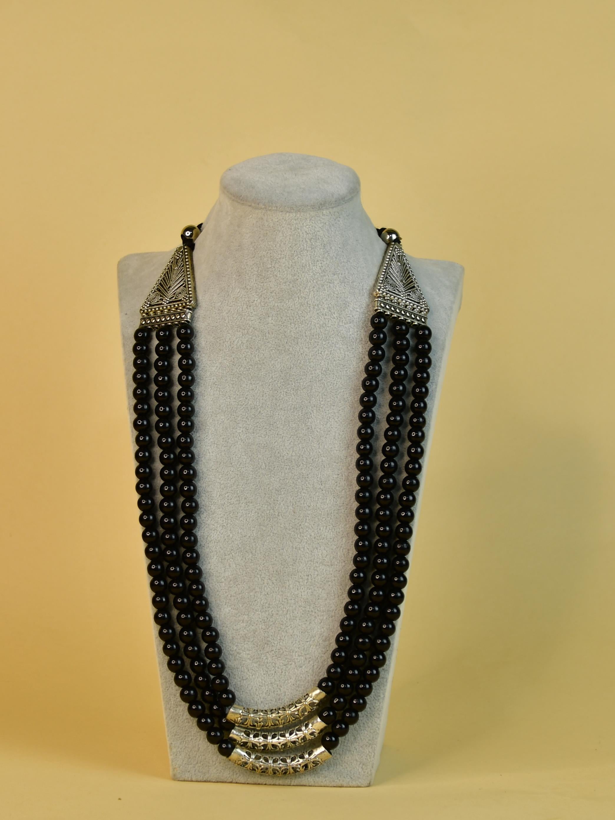 Mayii German Silver Necklace: Handcrafted Three - Strand Design - Mayii - Mayii