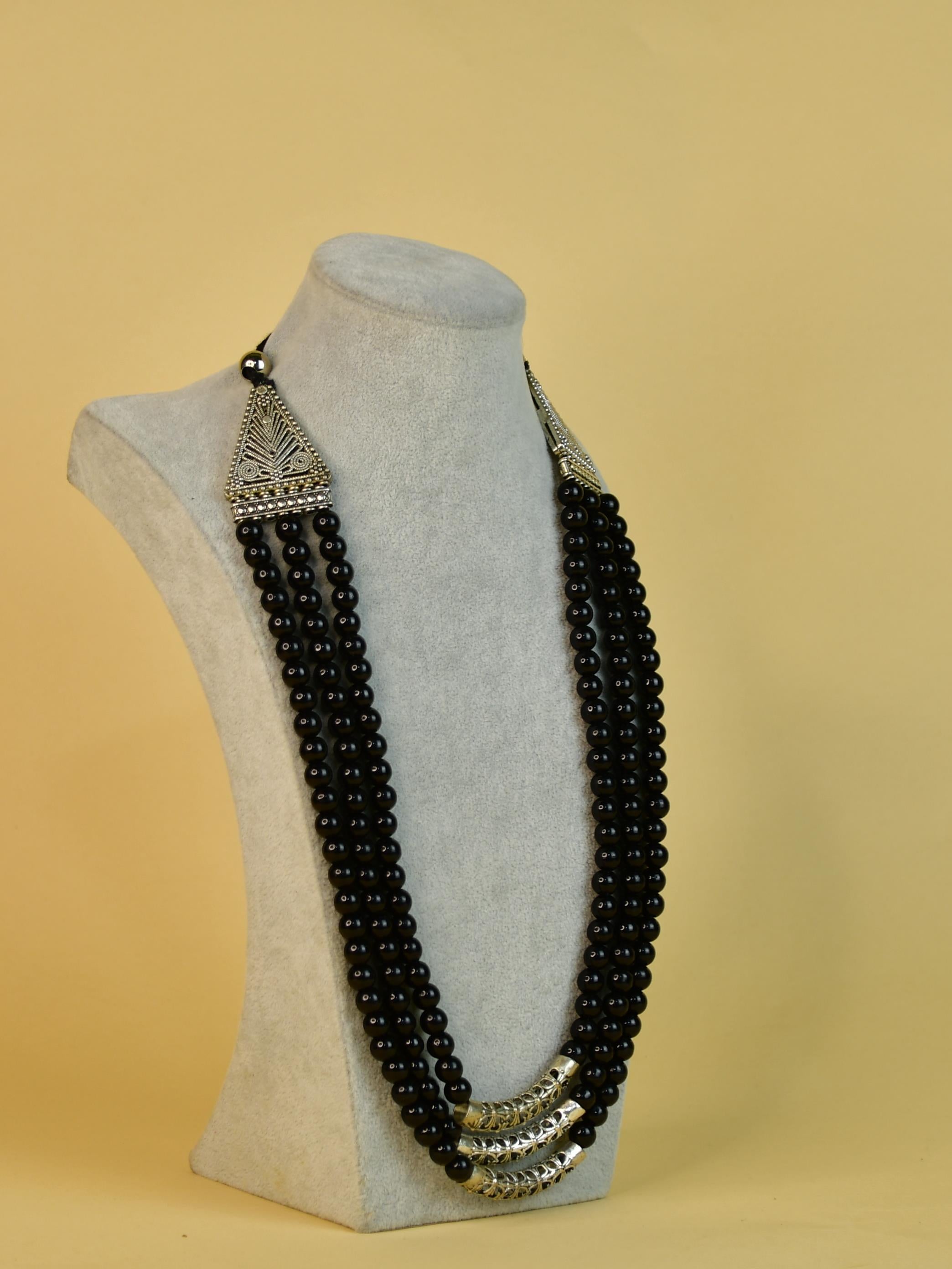 Mayii German Silver Necklace: Handcrafted Three - Strand Design - Mayii - Mayii